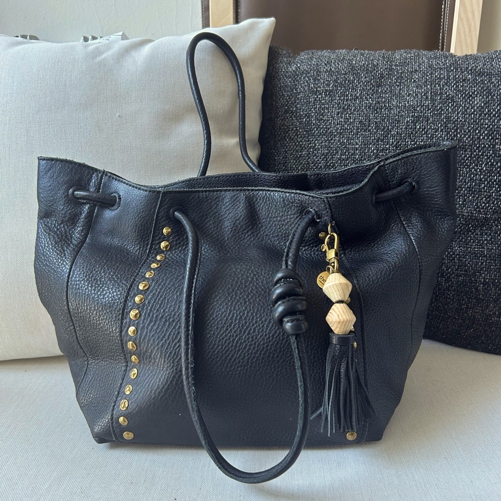 TheSak Small Leather Tote Convert to Bucket Crossbody Bag